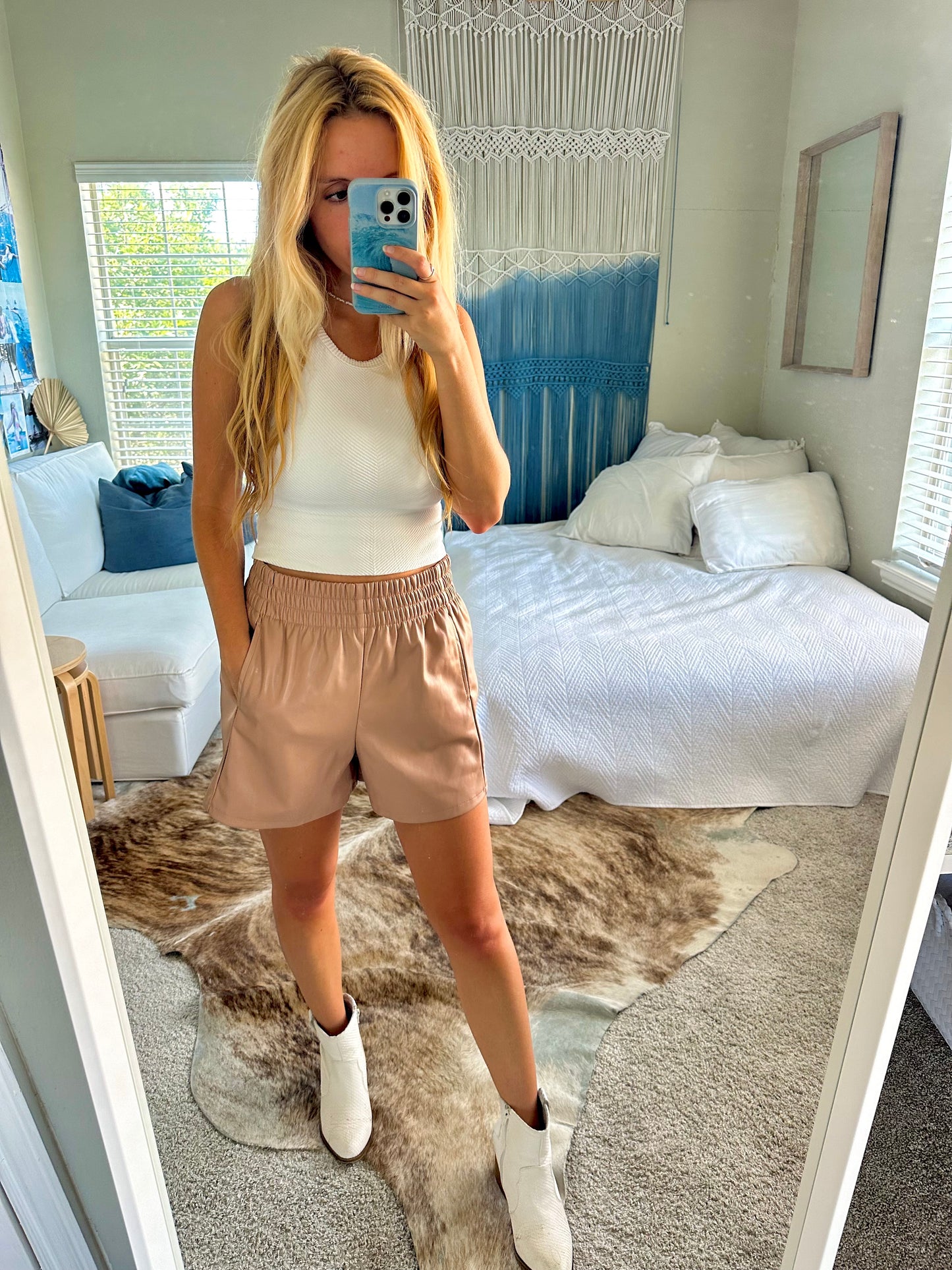 piece of my heart leather shorts