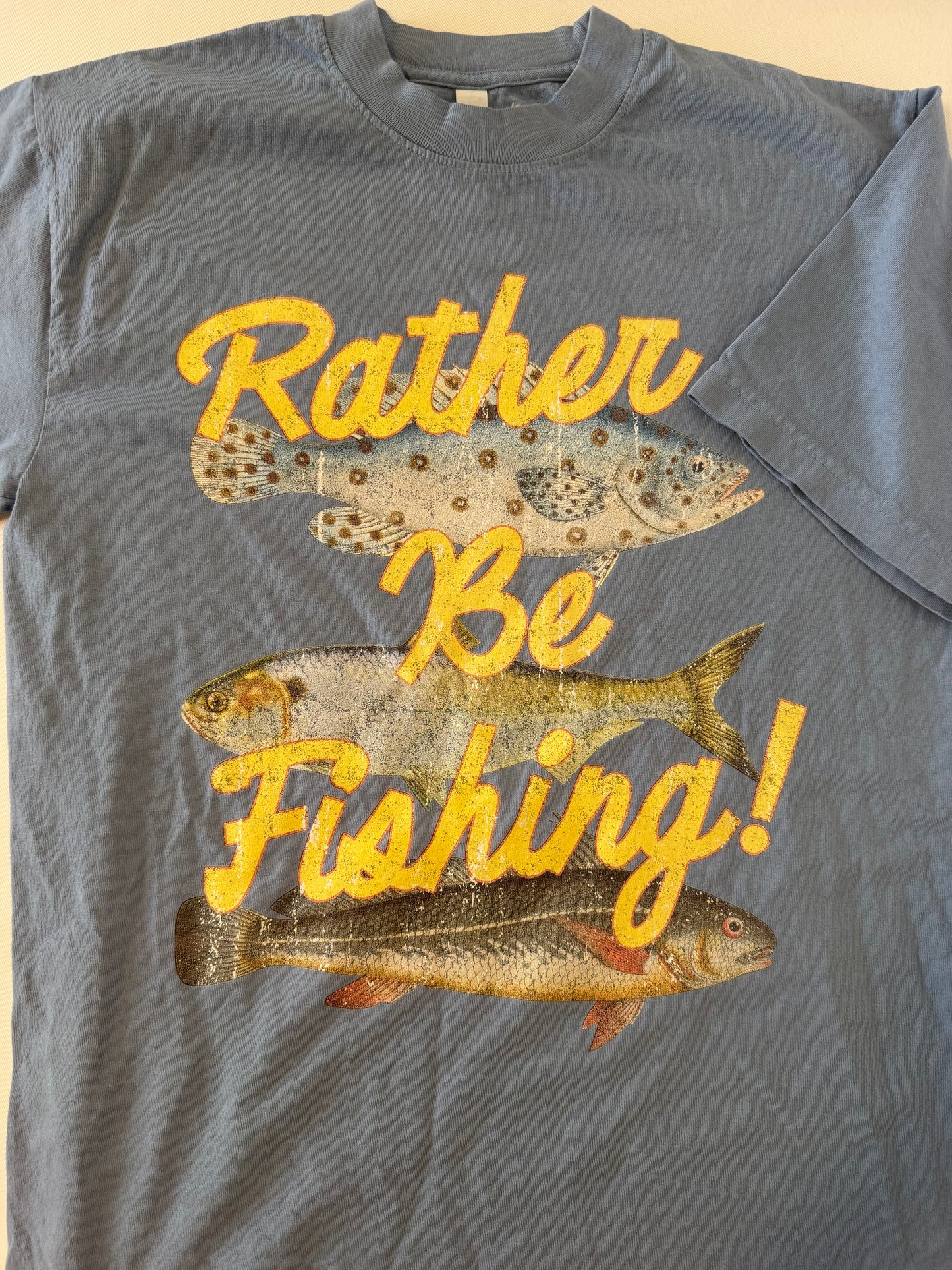 rather be fishing tee