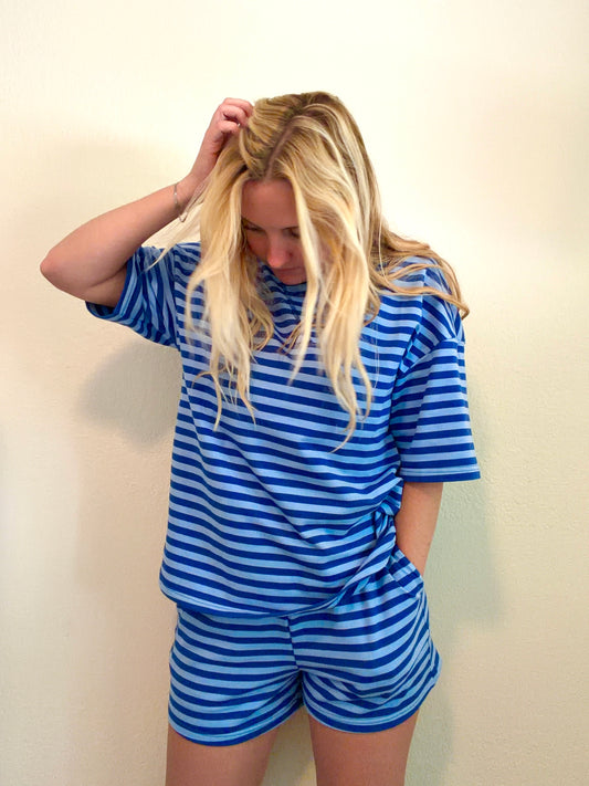 blue bayou striped set