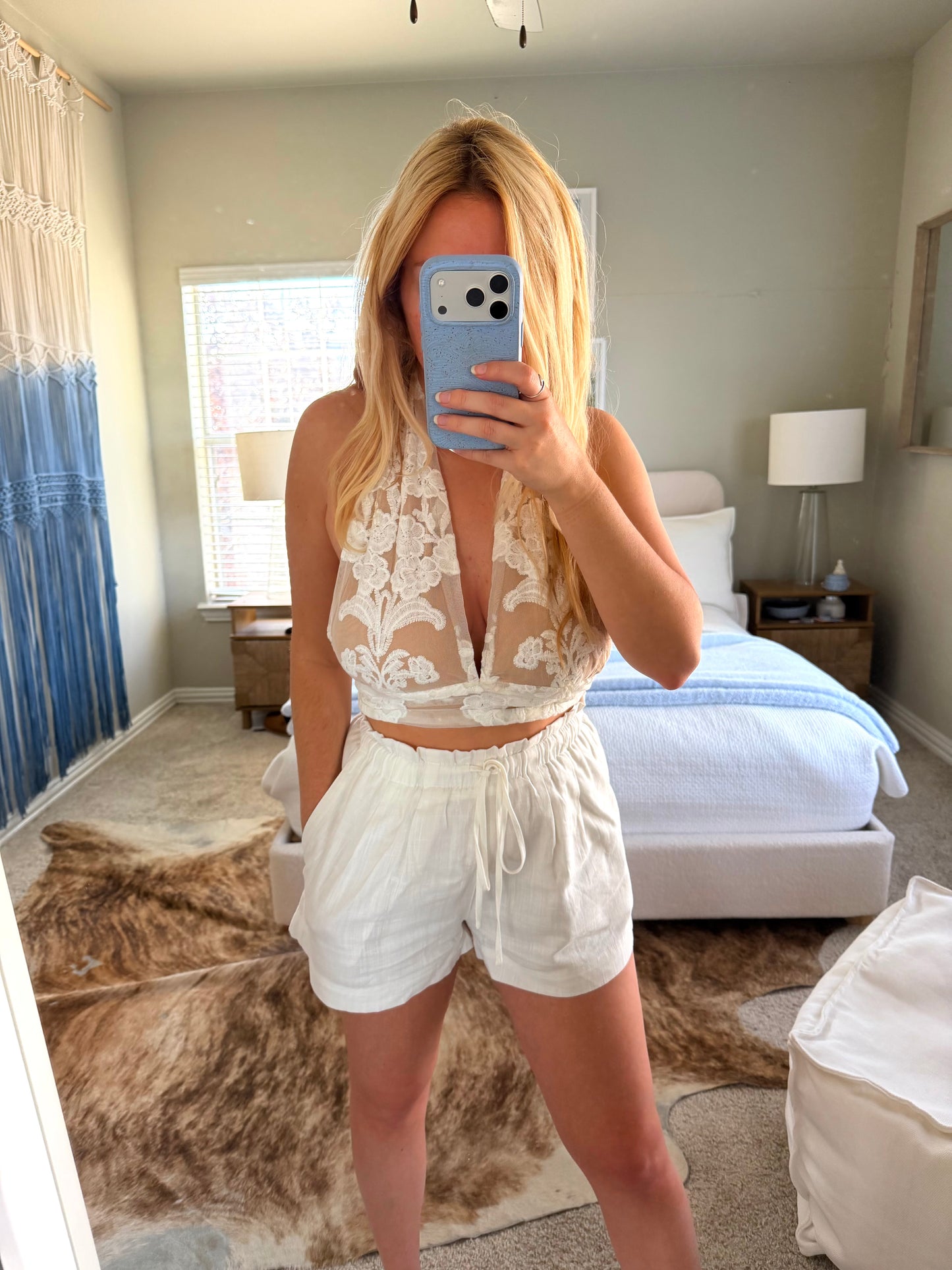 be her lace halter top