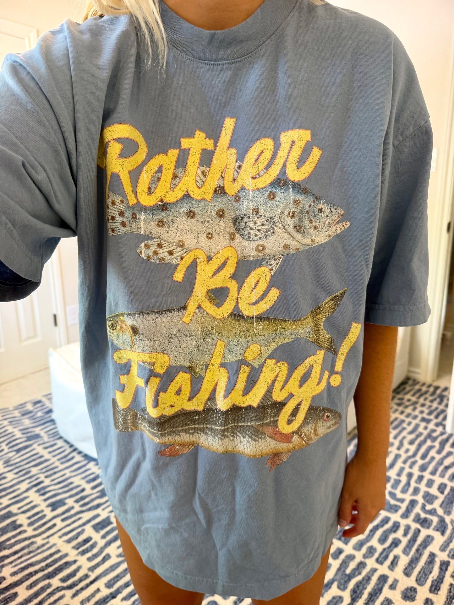 rather be fishing tee