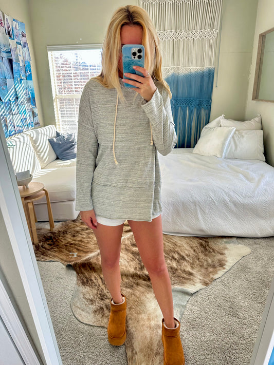 travellin striped hoodie