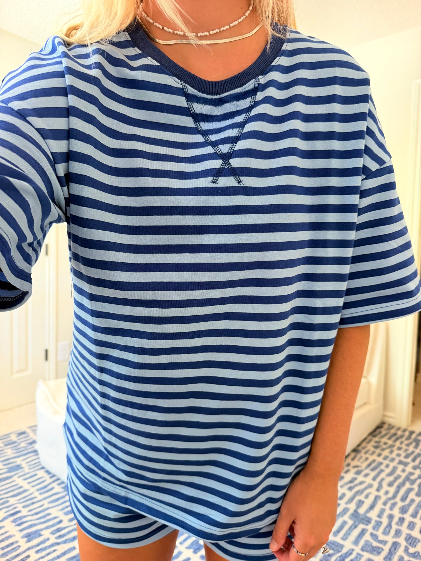 blue bayou striped set